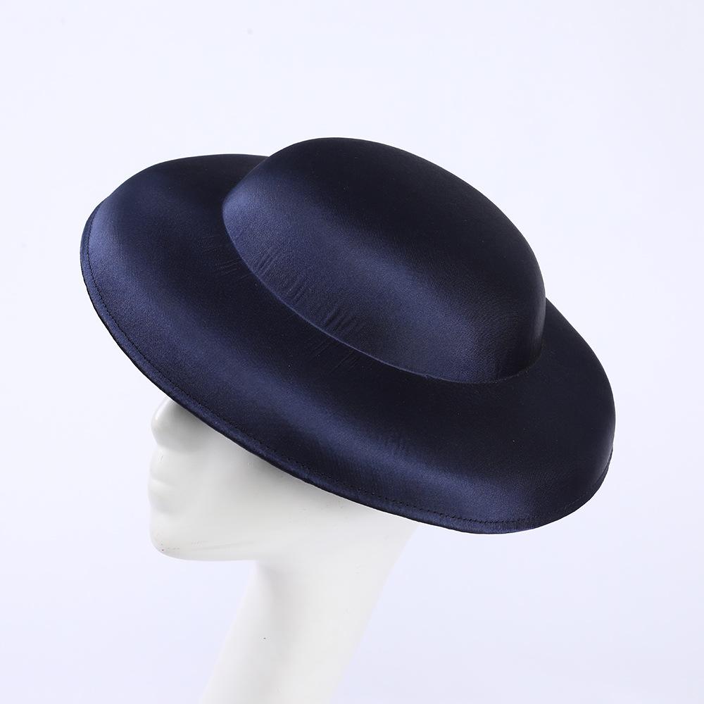 New satin top hat high-end banquet bridal headdress diameter cm hat + base DIY handmade accessories