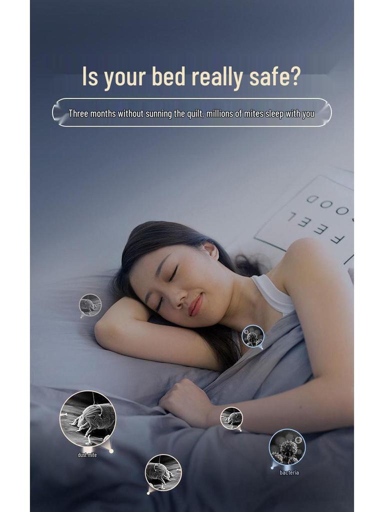 Wireless UV Vacuum Cleaner for Beds: Strong Odor & Dust Mite Removal with Sterilization