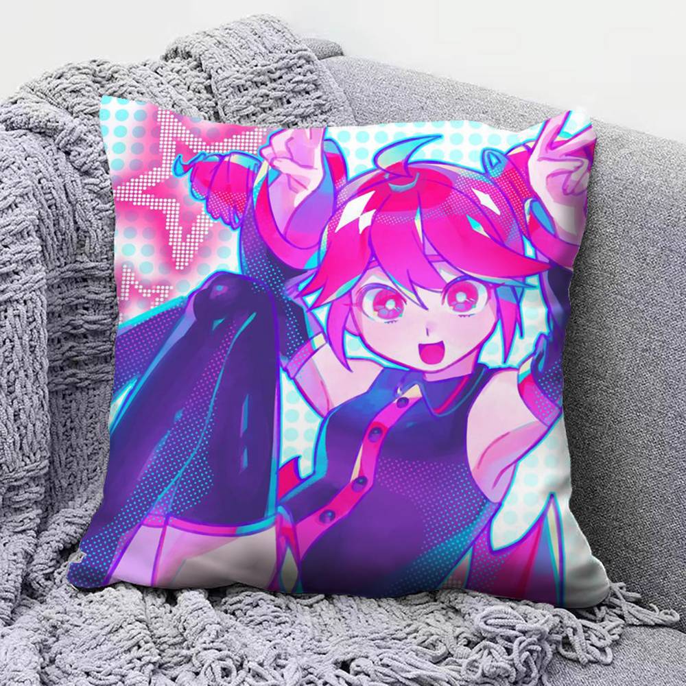 Teto Cute Anime Girl Home Sofa Cushion Covers and Aecorative Custom Pillow Covers