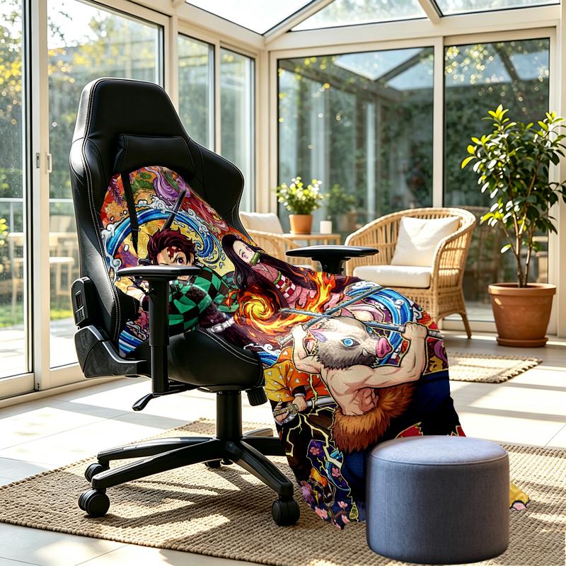 Demon Slayer Print Blanket - Soft & Comfortable, for Bedroom, Travel, Sofa, Home Decoration - Birthday Christmas Gift for Friend