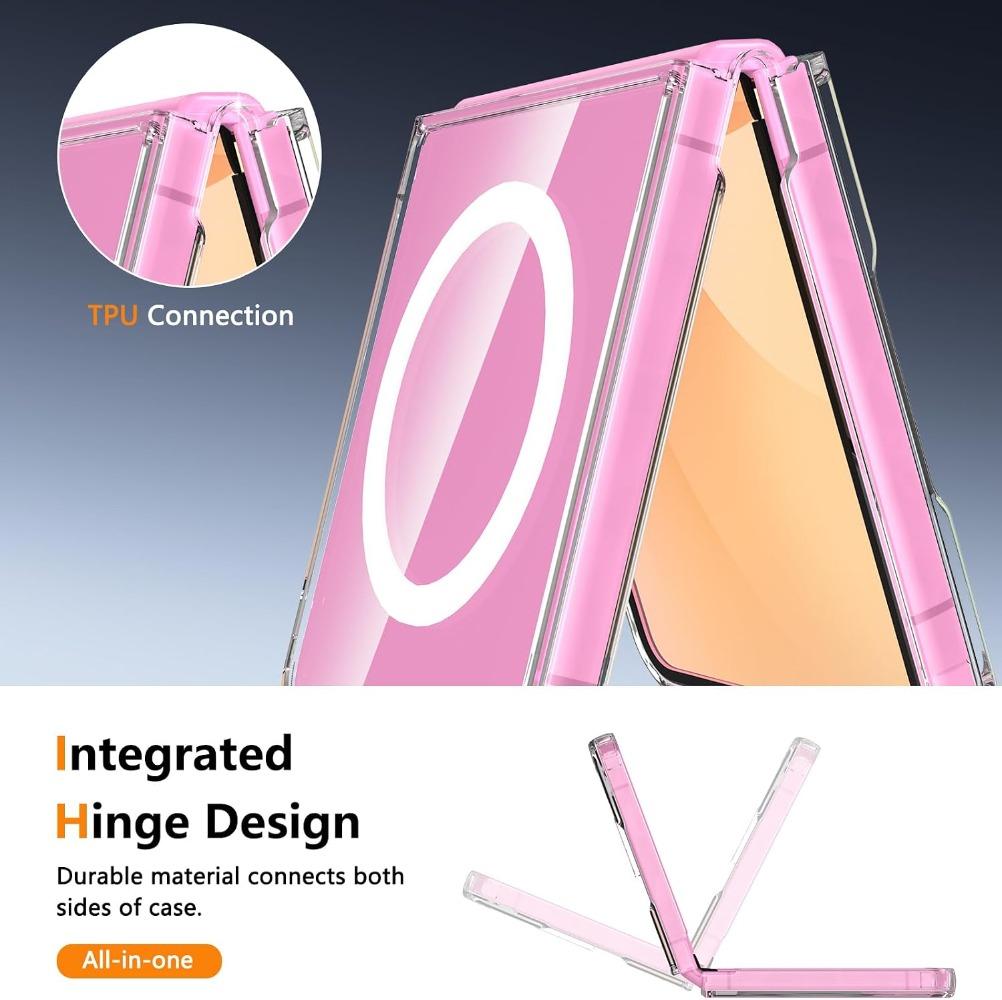 For Samsung Z Flip 8 For Magsafe Magnetic Clear Acrylic Phone Case For Samsung Galaxy Z Flip 8 Flip8 Zflip8 PC Shockproof Cover