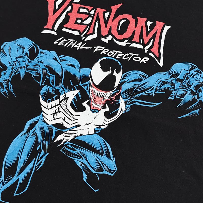 EVERSOUL Marvel VENOM Short Sleeve T-Shirt, American Comic Book Venom Villain Merchandise, Unisex, Black, Size M [Parallel Import]