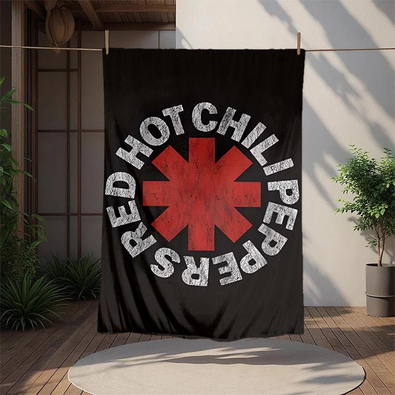 Hot Chili Peppers Flannel Blanket Soft Warm All-Season Throw, Design for Camping, Car Travel, Hiking Sofa, Bed, Office Perfect Gift for Parties