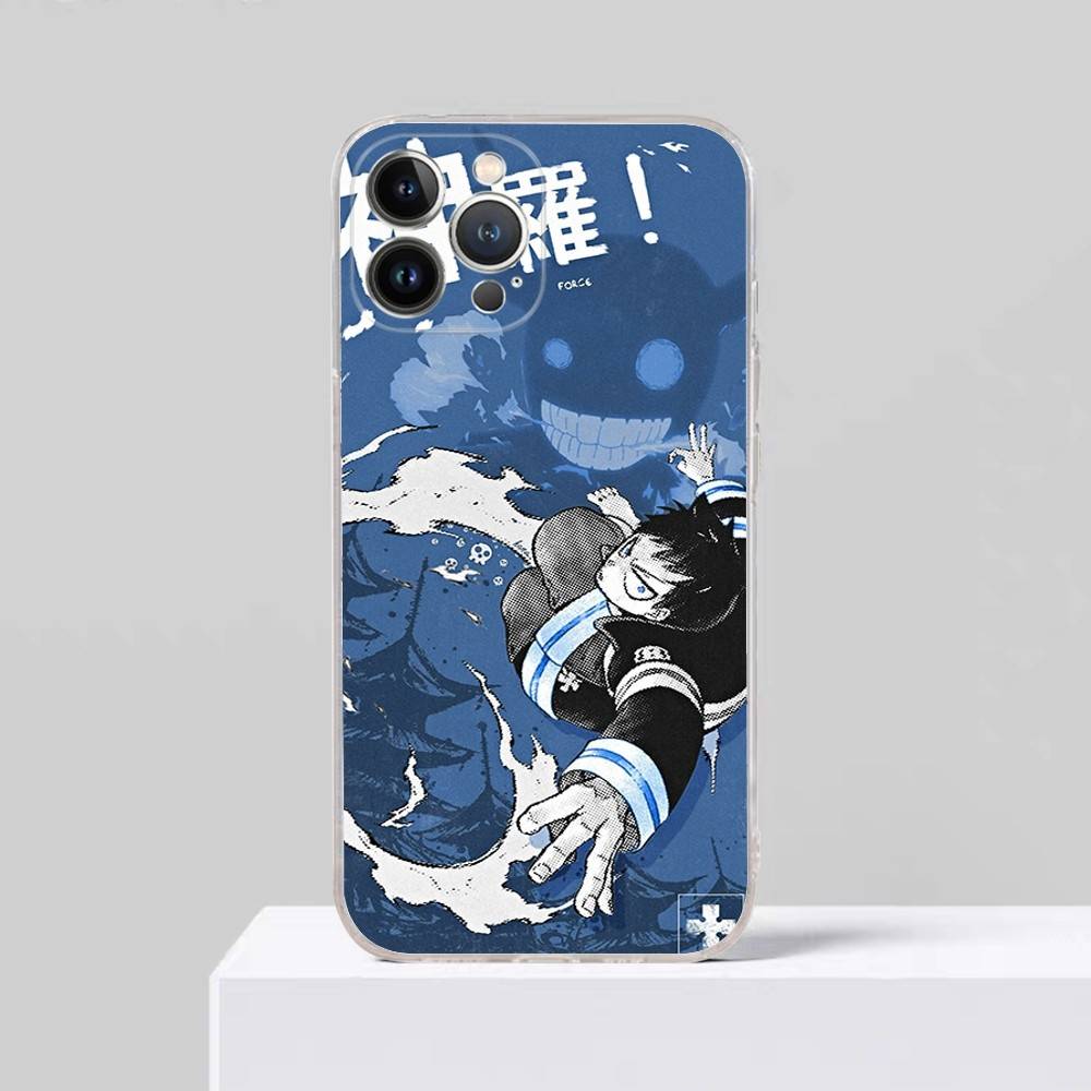 

Anime Fire Force For iPhone 11 12 13 14 15 16 17 Pro Max Plus 13 Mini Silicone Soft Transparent Back iPhone 17