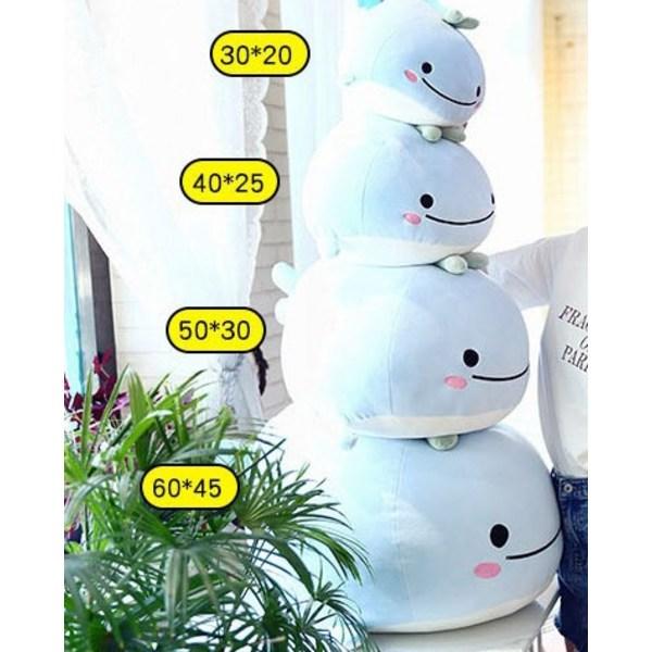 Nature Times Mochi Whale Plush, Blue, 30cm, Popular Toys for Korean Children