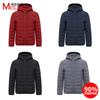 Fleece men's hooded seamless one volume light down jacket men's short large size down jacket winter jacket