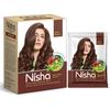Nisha Natural Henna Powder Hair Colour Dark Brown Semi-Permanent Herbal Dye For Silky Shiny Hair Men Women 60 g Pack Of 2