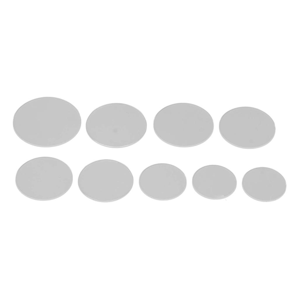 9 Pcs Watch Glass 1.2mm Thick Transparent Clear Watch Crystal Lens Glass Replacement Watch Glass Beaker Cover
