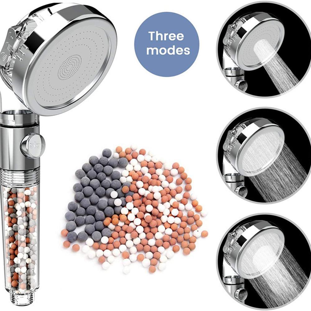 High Pressurized Filter Shower Head 3-Mode Adjustable Shower Spray Massage Rain Faucet Shower Set Bathroom for Accessory