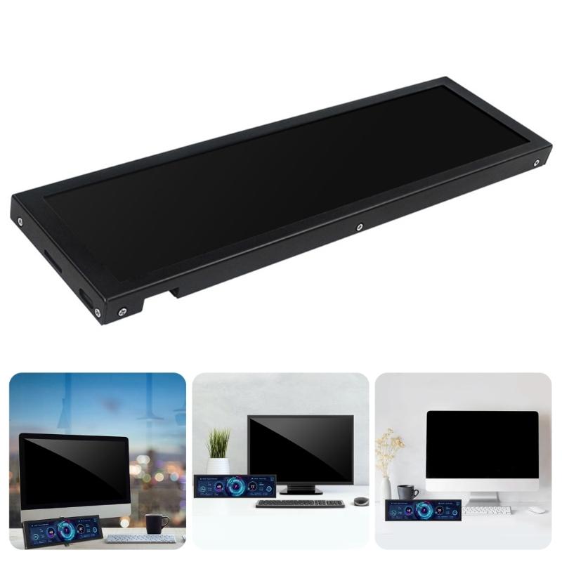 Aluminum Frame Screen 8.8Inch IPS Computer Status Display Sub-Screen 480x1920 Wide Viewing Angle USB Connection