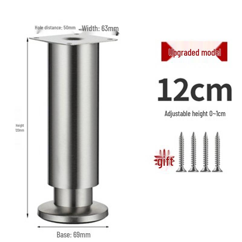 Adjustable Stainless Steel Furniture Support Legs: Cabinet, Sofa, TV Stand, Coffee Table, Bed