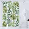 Green Plant Leaf Vines Floral Shower Curtain Print Nordic Minimalist Polyster Fabric Home Decor Bathroom Curtains With Hooks