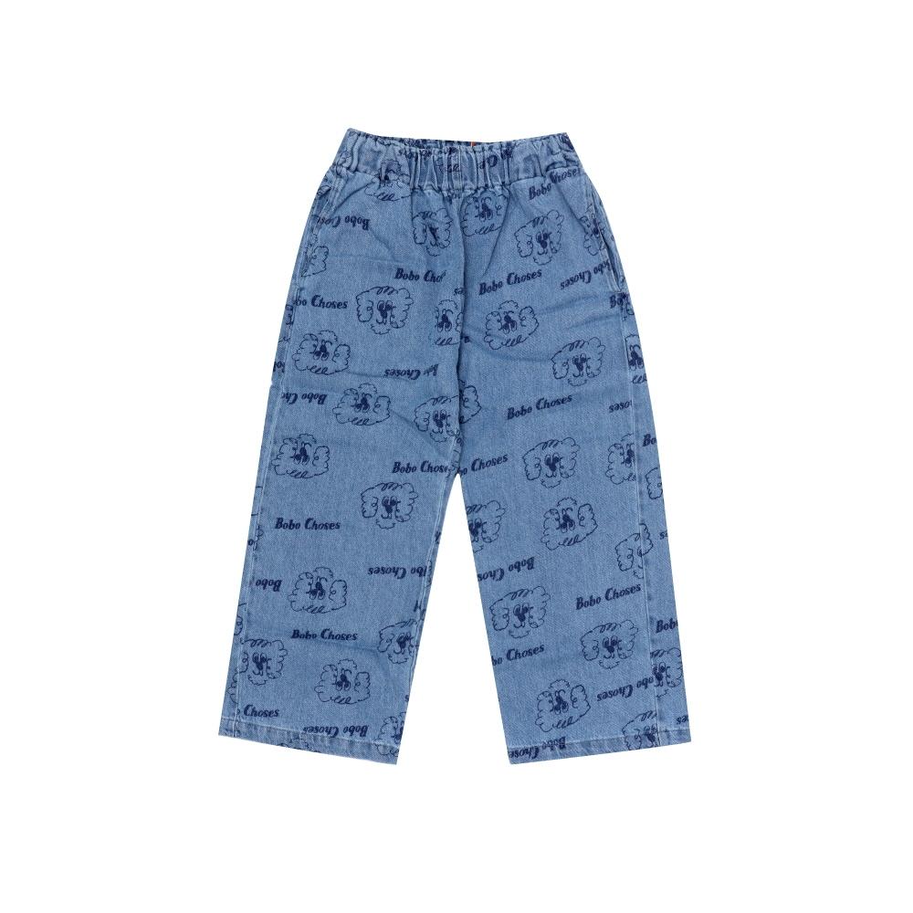 Bobo Choses Pickles The Dog Light Denim Kids Long Pants B126ac096 461 B126AC096 461 (4A)