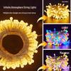 Solar Color-Changing LED Starry String Lights - Waterproof Popcorn Fairy Lights for Camping and Outdoor Tent Decor