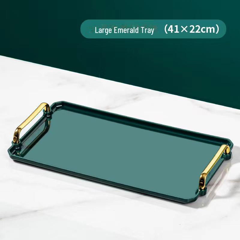 European Style Tea Tray Set with Plastic Handle and Cup Rack