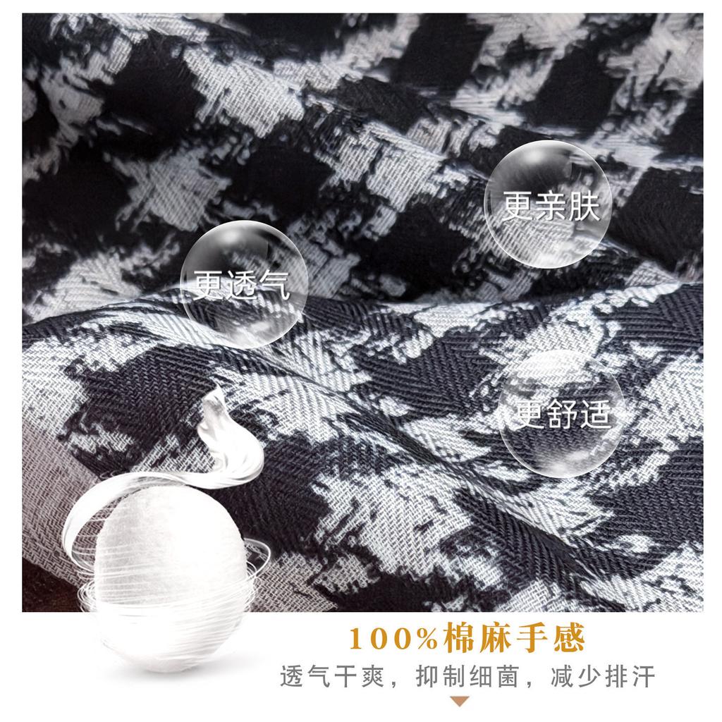 Qiandongge Camellia Cotton and Linen Small Square Scarf Silk Scarf New Women's Thin Imitation Velvet Shawl Scarf Headscarf Scarf