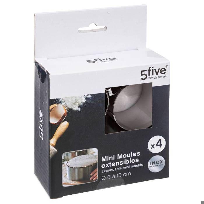 5five - 4 Petits Moules Extensibles Inox