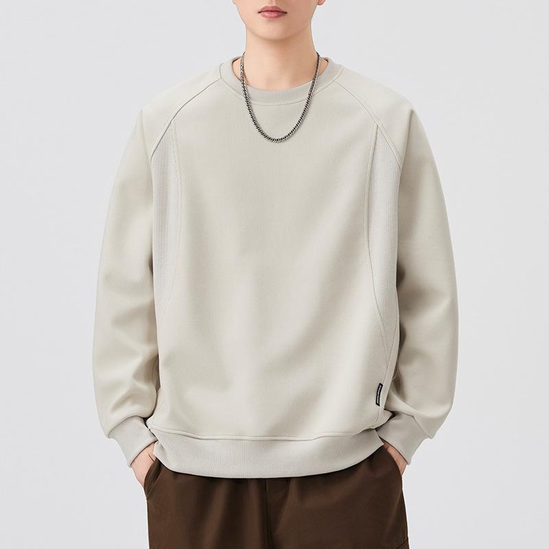 Round Neck Sweatshirt Men's High-end Simple Small Label Top Jacket