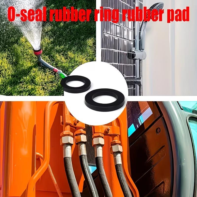 20pcs Garden Shower Hose Connection Seal Rubber Gasket, 1/2" Pipe Seal Ring for Hot & Cold Water, Drain Connector