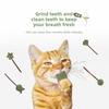 Cat Mint Lollipop, Teeth Cleaning and Grinding Wood Aster Stick, Cat Mint Feather Self-amusement