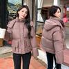 Large size short down cotton clothes for women's winter new thickened fashion down cotton warm bread clothes jacket batch
