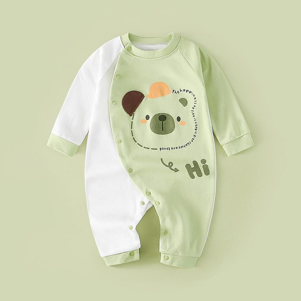 Unisex Cotton Baby Romper - Spring/Autumn Cartoon Onesie for Newborns