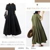 ORWZDCO Short Sleeve Long Dress with and Contrast Design for a Slimming and Elegant Design for Everyday and and Women's Half-High Neck, Pockets,