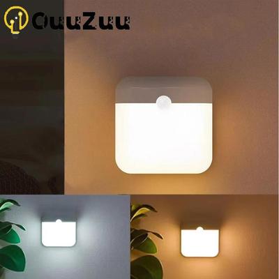 Wireless Smart Motion Sensor Nacht Lampe Mit schalter Schlafzimmer Dekor Magnetische kinder Geschenk Dekoration Weiße Led Nachtlicht