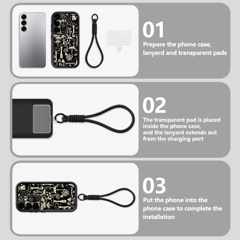 Handgelenk-Lanyard-Hülle für Samsung Galaxy S26 S24 S25 Ultra S23 S25 FE A57 A17 A37 A56 A16 A55 A54 A15 A25 A54 Lotus-Druck TPU-Hülle