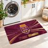 Queensland Maroons Custom Name Flannel Rug Kitchen Mat Non Slip Floor Carpet Personalized Home Decor