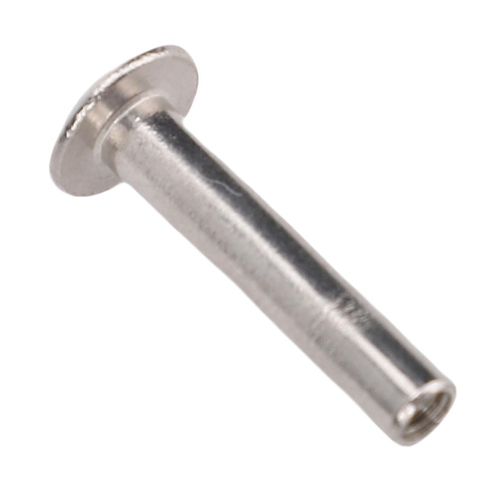 100 Paia Rivetti a Vite a Testa Piatta 4x18x8.5mm M3 Rivetti a Vite in Acciaio Inossidabile per Legare la Pelle