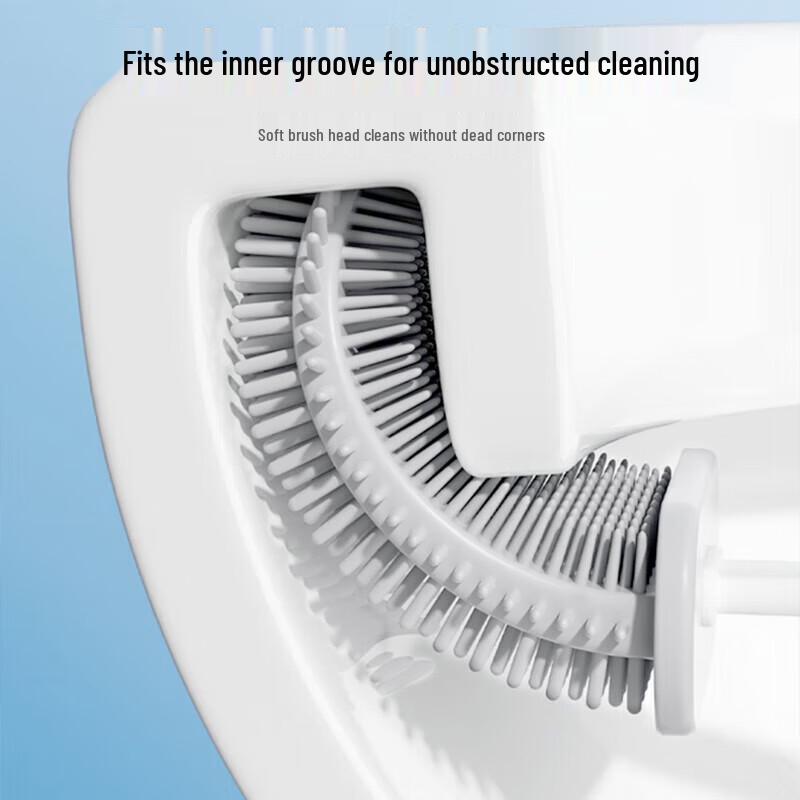 Wall-mounted Silicone Toilet Brush Set