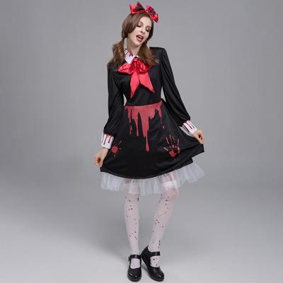 Halloween New Scary Maid Bloodstained Zombie Costume Vampire Costume, Scary Bloody Masquerade Costume