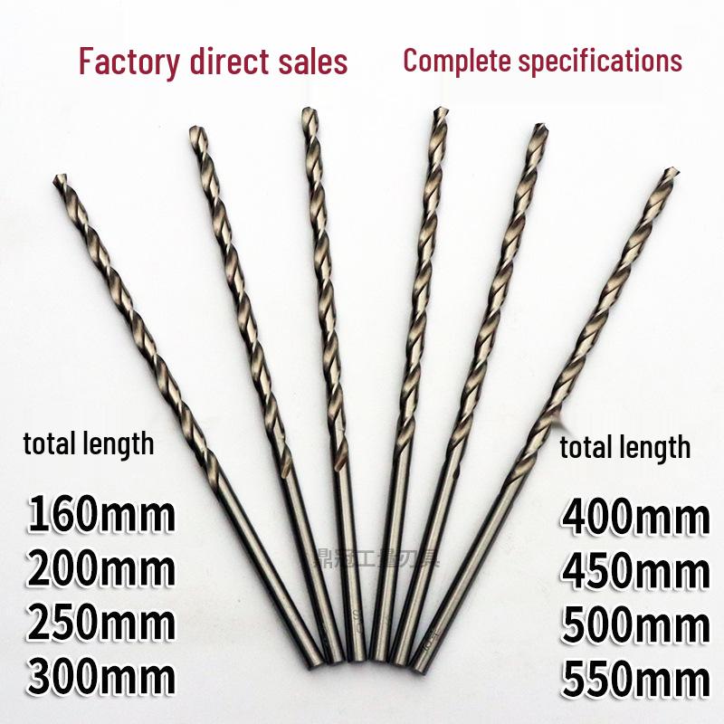 High-Speed Steel Extended Twist Drill Bit - Straight Shank, Sizes 3.1 To 3.9