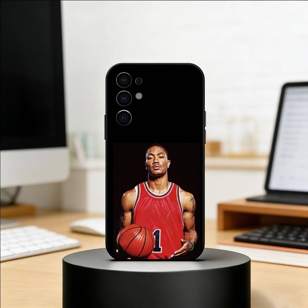 Derrick MVP Basketball Player Phone Case Black Silicone Soft For Samsung S25,S24,S21,S22,S23,S30,Ultra,S20,Plus,Fe,Lite