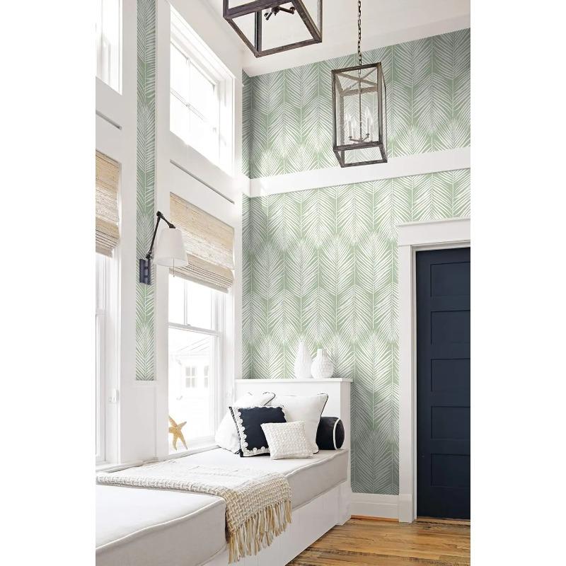Modern Green Leaf Peel and Stick Wallpaper Boho Self Adhesive Wallpaper Removable Contact Paper for Cabinets Drawers Bedroom