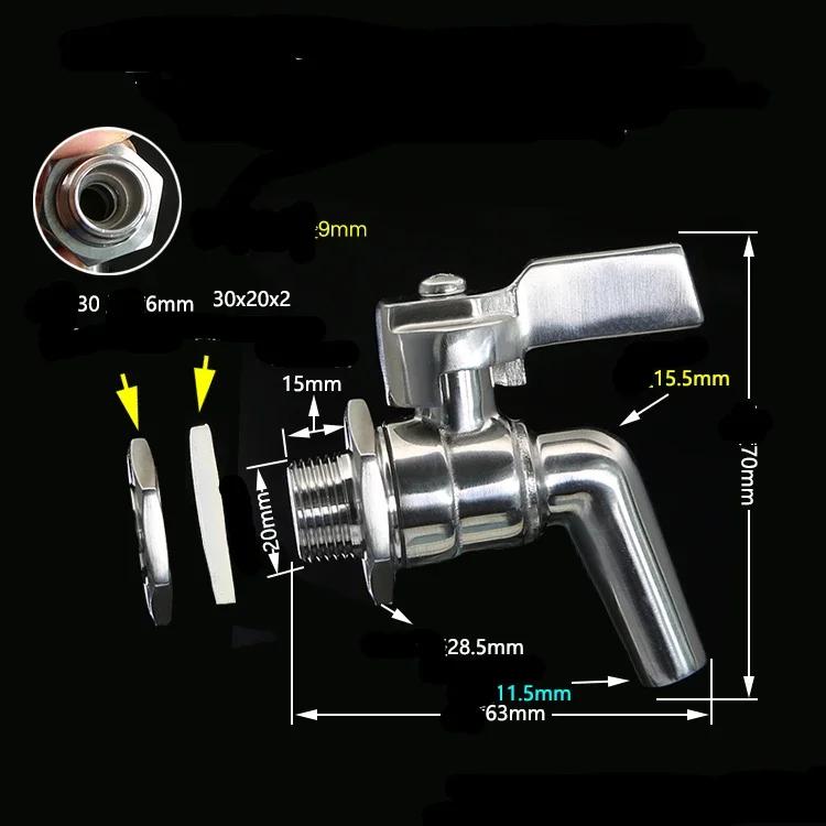 1/8 1/2 3/4 1 Inch 304 Roestvrij Staal Bierfust Kraan/rode Wijn Kraan/drankmachine Waterfilter Aftap