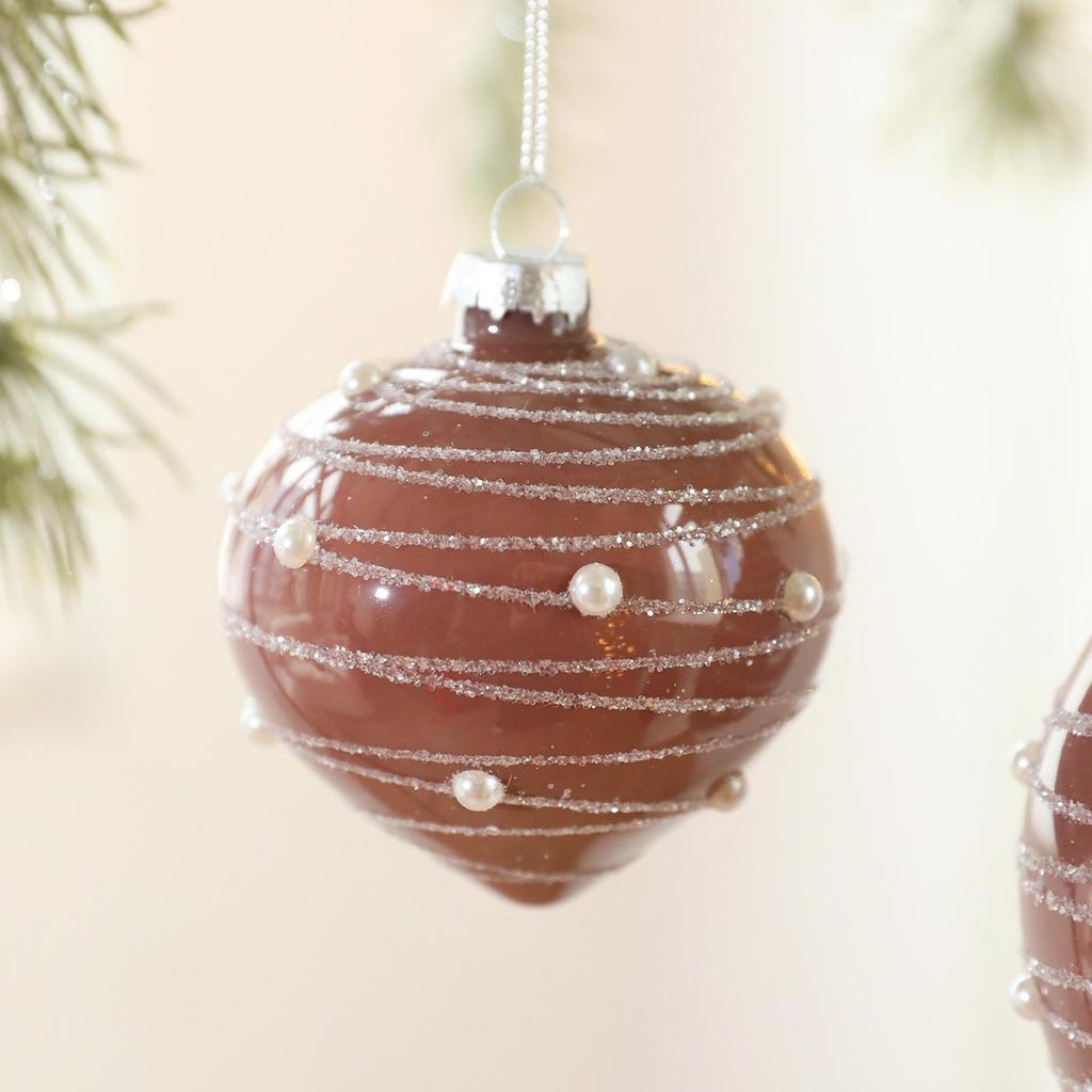 Multicolor Irregular Glass Onion Drop Christmas Tree Ornament