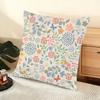Boho Wildflowers Pattern Cushion Cover Soft Short Plush Pillow Cover Smooth Cozy Texture Aesthetic Cushion Case Home Decor