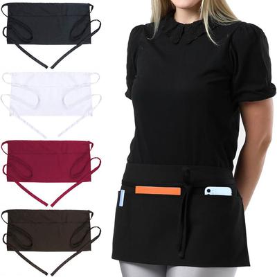Unisex Halbschürze 3 Taschen Kellner Halbe Hüftschürze Modische Kurze Halbe Hüftschürze Bar