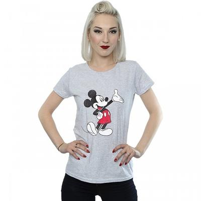 Camiseta feminina/feminina onda tradicional Mickey Mouse namorado