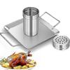Outdoor Barbecue Stainless Steel Barbecue Tool Moveable Beer Roasted Chicken Casserole Stainless Steel Beer Can Roast