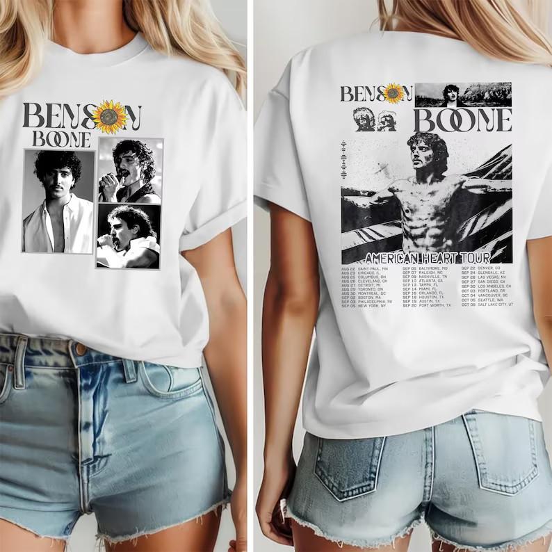 

Vintage Benson Boone Shirt, Benson Boone Tour 2025, Concert Music Unisex T Shirt S