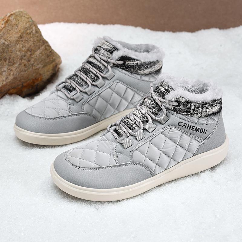 TUINANLE Winter Thick Bottom Plush Fur Snow shoes Warm Cotton Shoes Women's Casual Lace Up Keep Warm sneakers