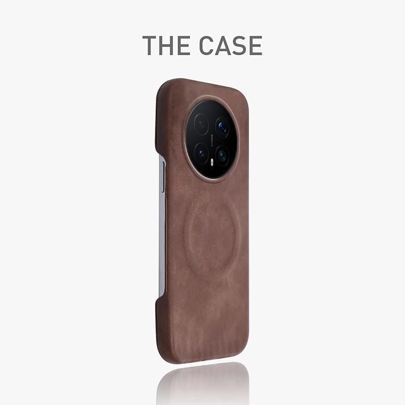 

Безрамочный деловой чехол из искусственной ПУ кожи для Honor Magic 8 Pro, магнитная беспроводная зарядка, жесткая крышка для Magic 8 8Pro Magic8 Pro темно-коричневого