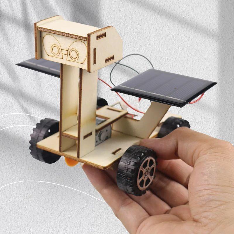Solar Car Lunar Exploration Vehicle - Children's DIY Hand-Assembled 3D Wooden Puzzle Model Science And Education Toys