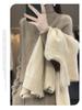 Women's High Neck Loose Knit Pullover for Autumn/Winter - Thick Raglan Sleeve Sweater Top