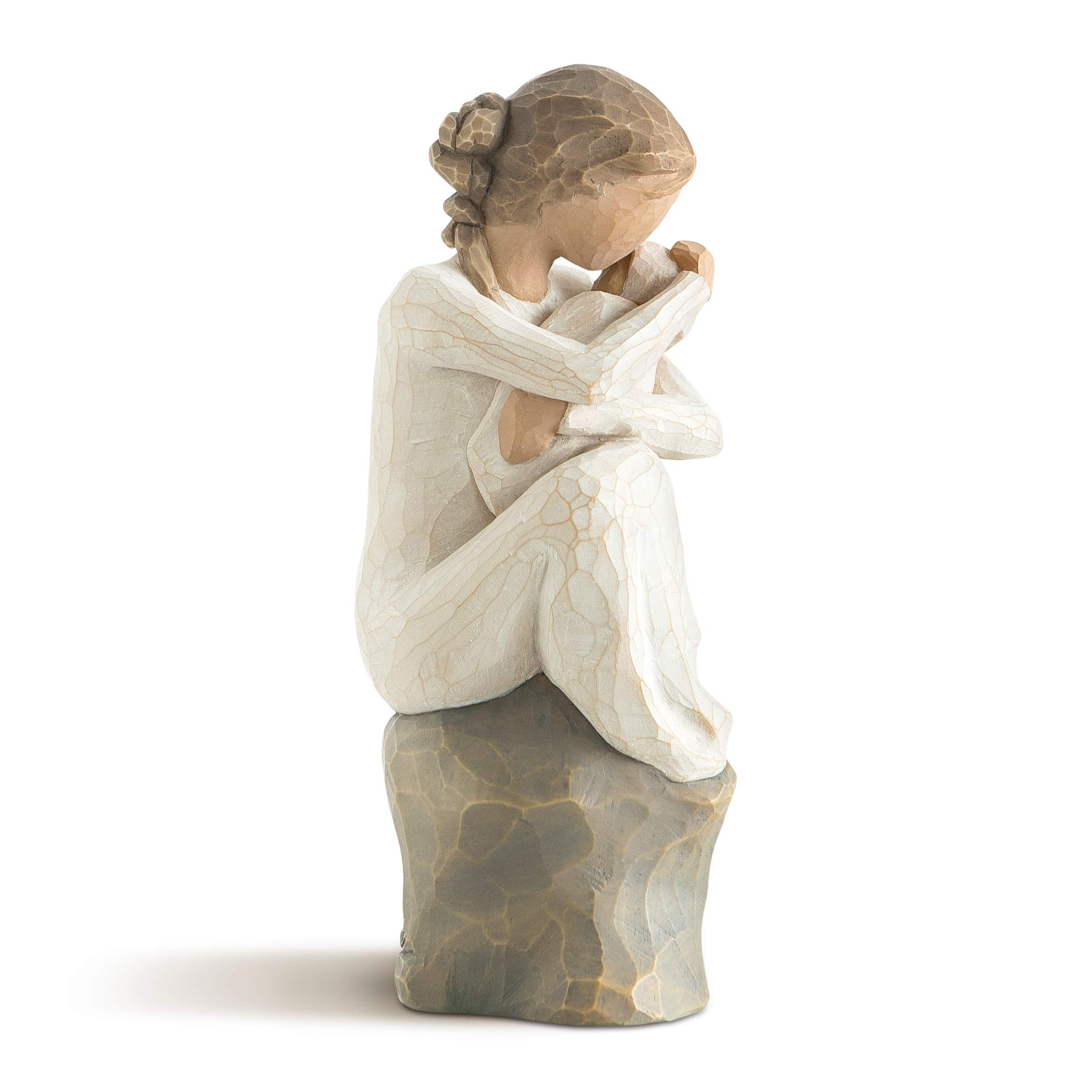 

Willow Tree Statue [Guardian] - Guardian Angel Figurine, Natural, Perfect for Birth, Pregnancy, and Pregnancy Gifts