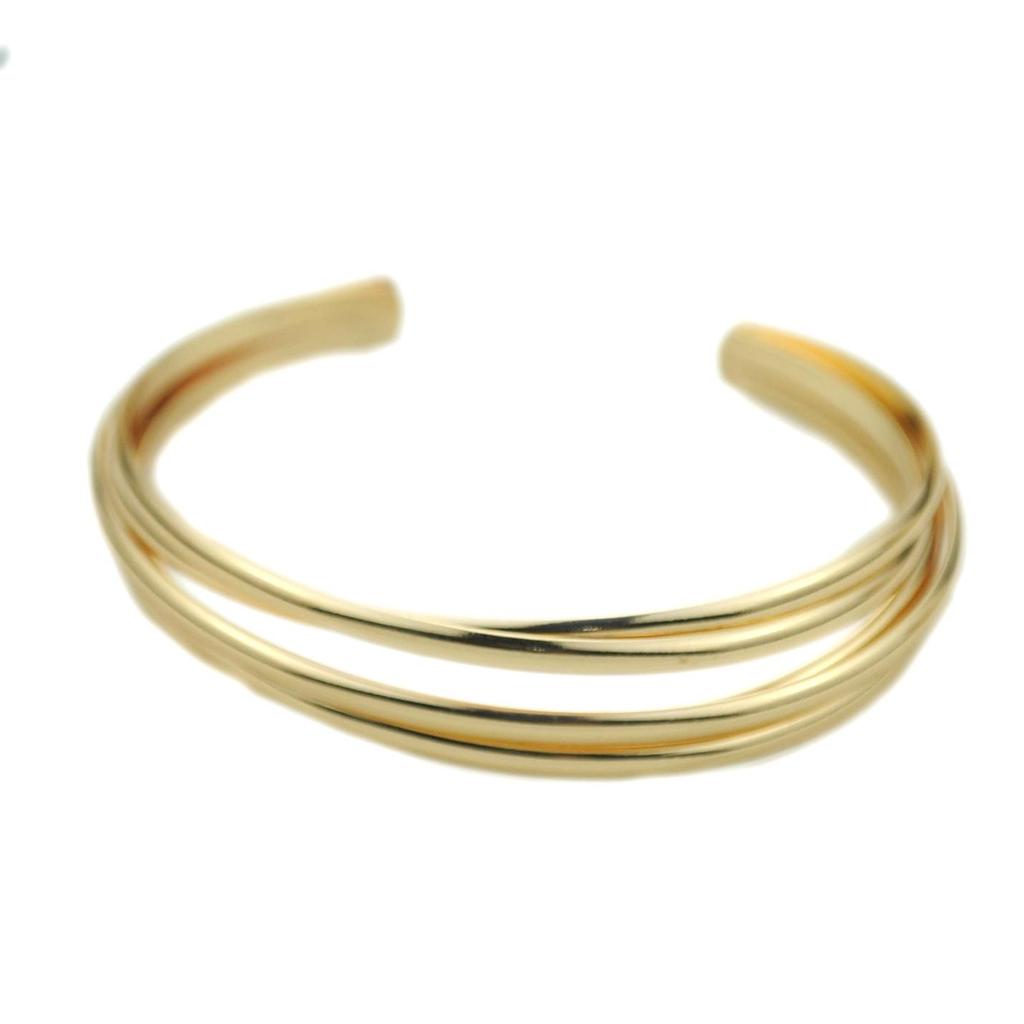 2024 Trendy Multi-Strand Intersecting Opening Bracelet for Women - KC Gold Light Luxury Niche Exquisite Armlet