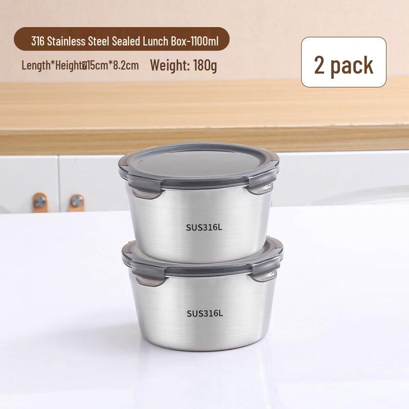 Xihe Portable 316L Stainless Steel Sealed Lunch Bowl Set